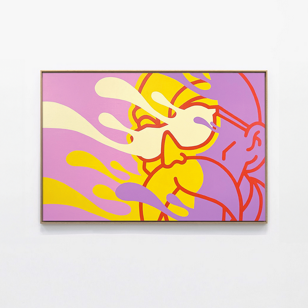 Toile pop art "Blew" de Brutal Kortex - Oeuvre unique.