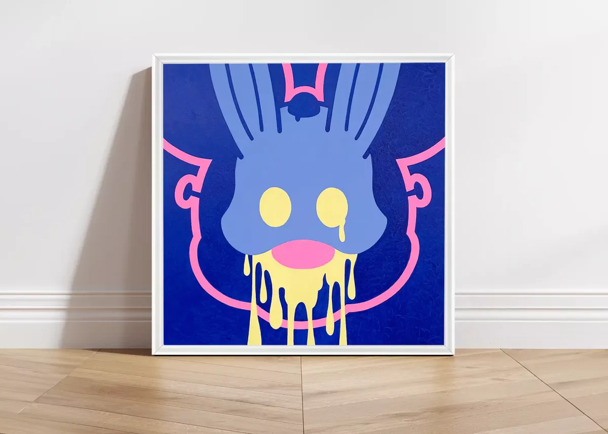 Tableau Pop Art Mickey "Burned Mind" par Brutal Kortex. Œuvre 'Burned Mind' de Brutal Kortex, mettant en scène Mickey dans une exploration visuelle du burn-out. L'œuvre illustre le processus dévastateur de la surchauffe mentale, où le cerveau se liquéfie et le corps finit par se dérober sous la pression intense, symbolisant la fragilité psychologique dans un monde moderne exigeant.