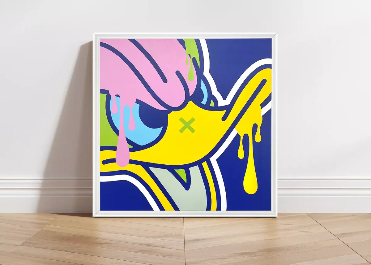 Tableau Pop Art Donald Duck "Duck Rage" par Brutal Kortex. Œuvre 'Duck Rage' de Brutal Kortex, mettant en scène Donald Duck pour explorer les thèmes de la colère et de la violence mentale. L'œuvre symbolise l'explosion émotionnelle et la tension intérieure, capturant l'intensité de la rage qui déforme l'esprit humain dans un contexte de pression et de frustration.