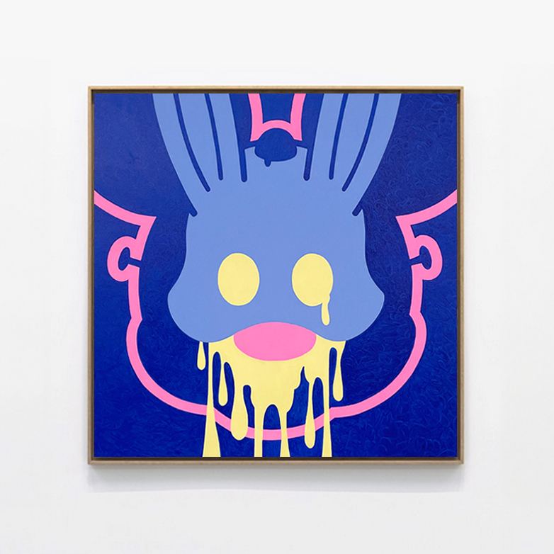 Toile pop art "Burned Mind" de Brutal Kortex - Oeuvre unique.