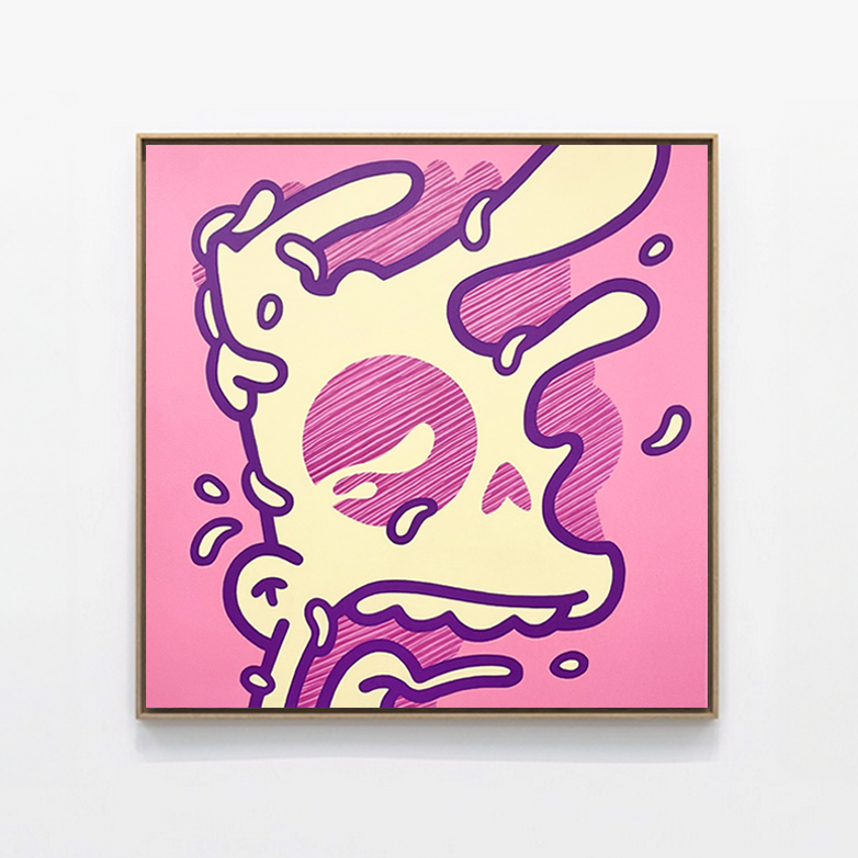 Toile pop art "Erasure" de Brutal Kortex - Oeuvre unique.