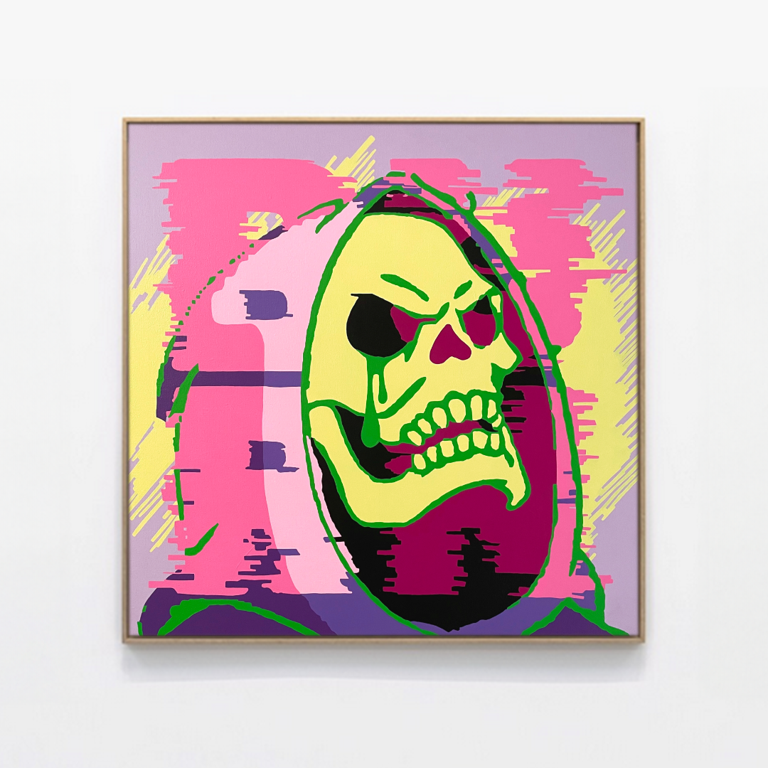 Tableau Pop Art "Even Death Is In Burnout" de Brutal Kortex. Toile pop art "Even Death Is In Burnout" de Brutal Kortex - Oeuvre unique.
