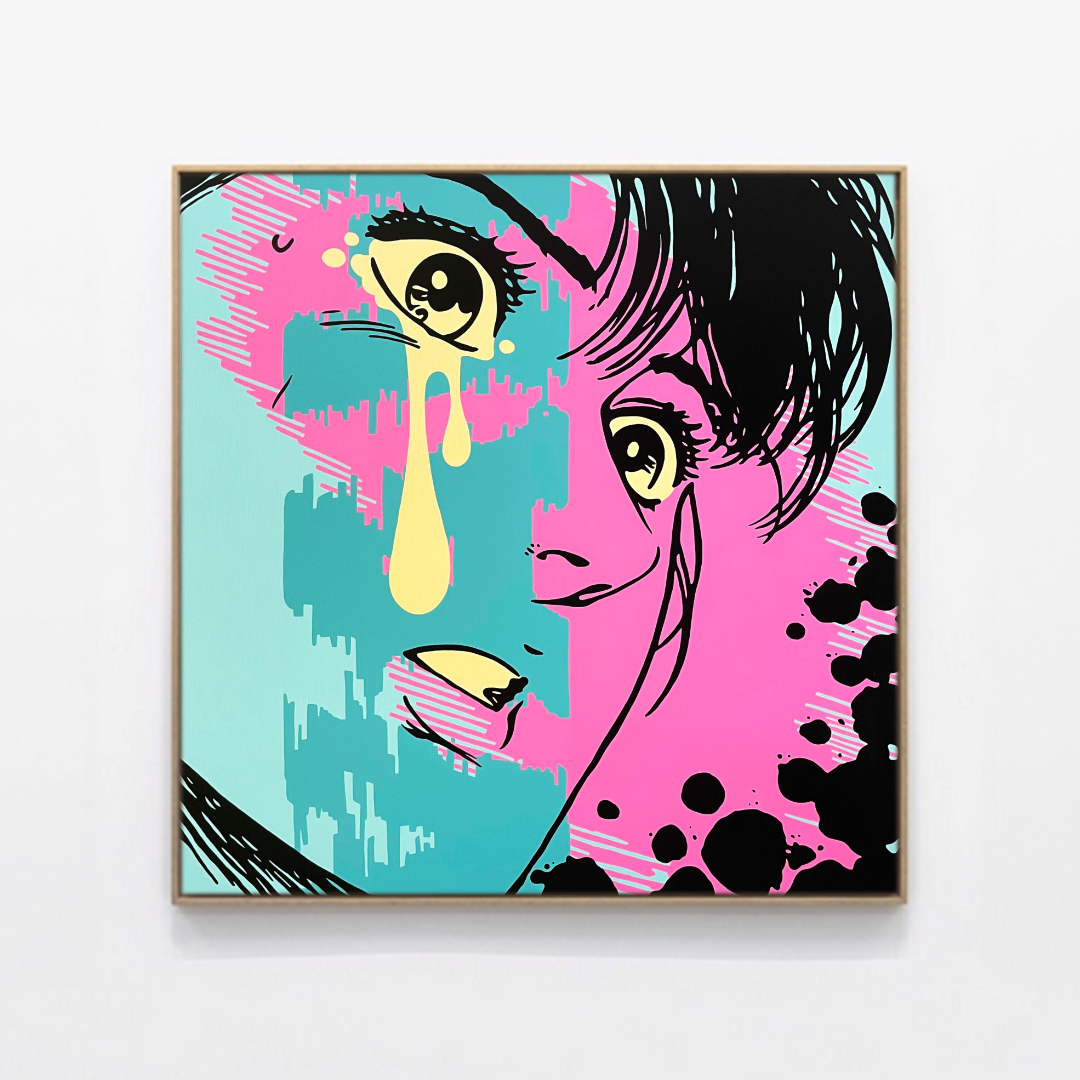 Tableau Pop Art "Struck" de Brutal Kortex. Toile pop art "Struck" de Brutal Kortex - Oeuvre unique.